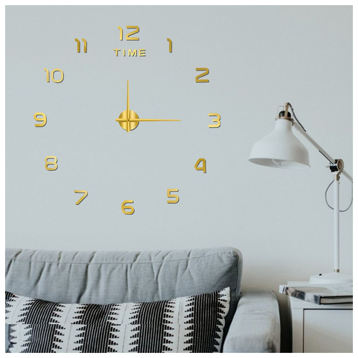 Buy Home Decor Fashion 3D DIY Large Wall Clock /DIY Acrylic Wall Mirror